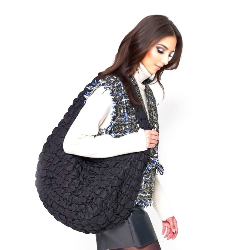 Designer Fashion Over Sized Crossbody Quilted Tote Large Puffer Shoulder Bag